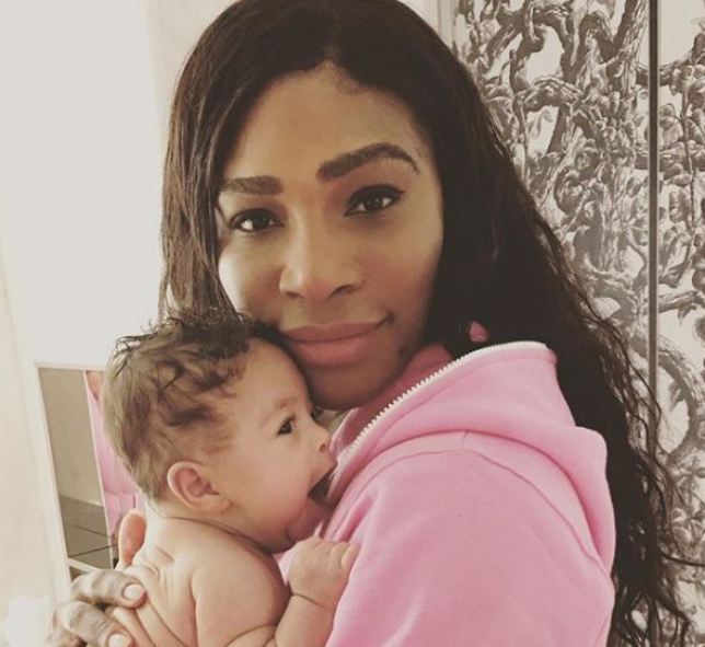 Serena Williams with daughter