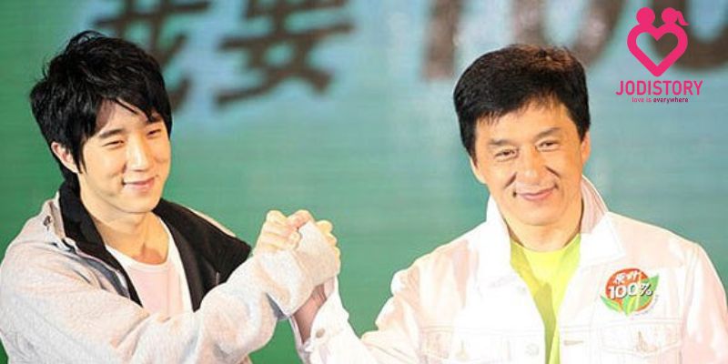 Jackie Chan with son Jaycee Chan