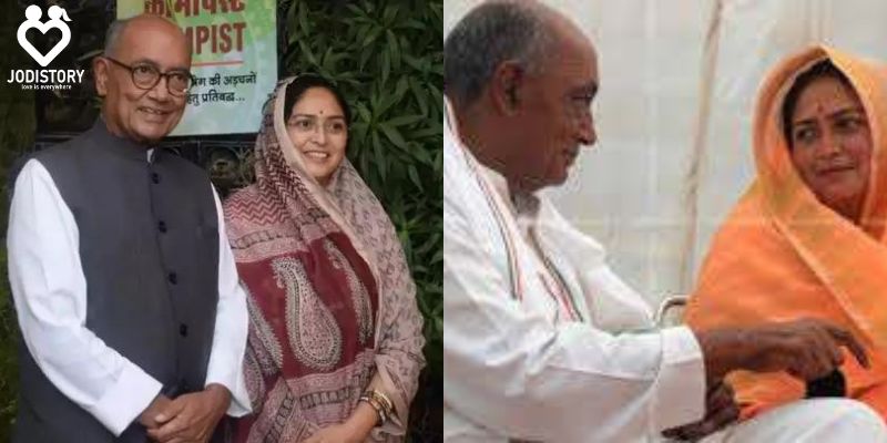 Digvijaya Singh & Amrita Rai 