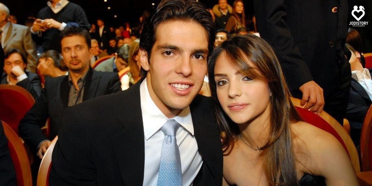 Kaka and his wife Caroline Celico attend the Giorgio Armani Boutique, WireImage