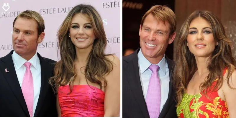 Liz Hurley and Shane Warne